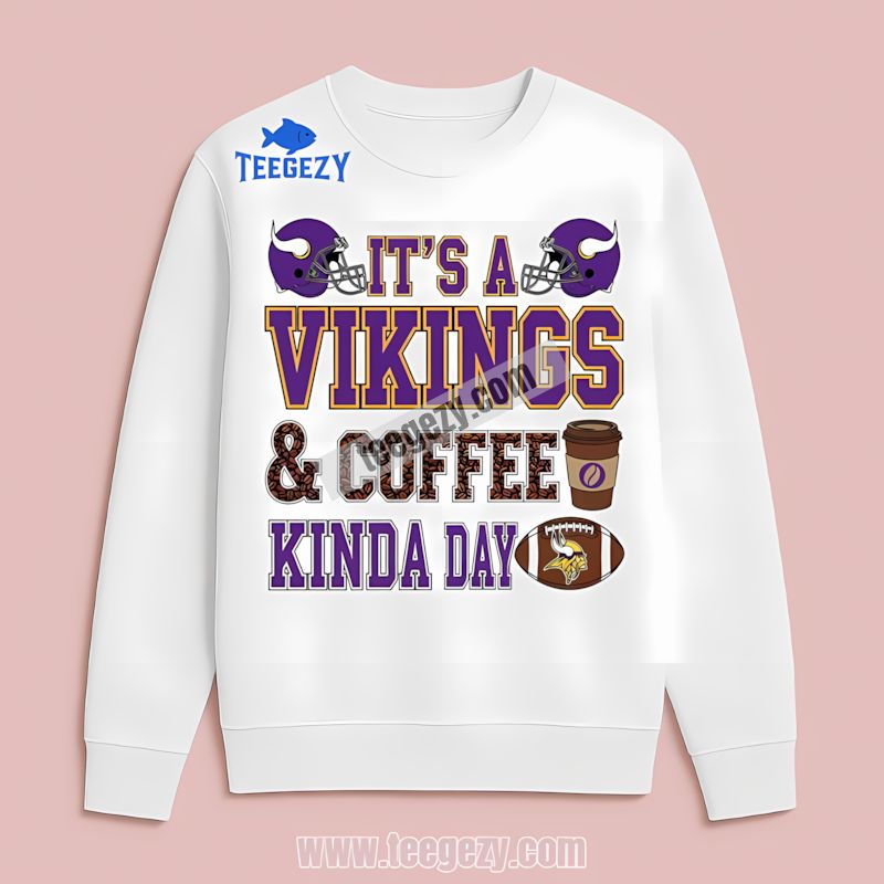 Coffee Kinda Day Fan Minnesota Vikings Graphic Long Sleeve Coffee Kinda Day Fan Minnesota Vikings Graphic Long Sleeve