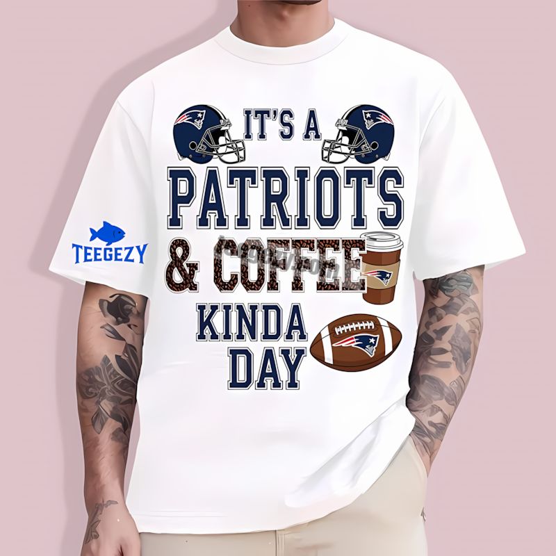 Coffee Kinda Day Graphic New England Patriots Mens Graphic T-Shirt Coffee Kinda Day Graphic New England Patriots Mens Graphic T-Shirt