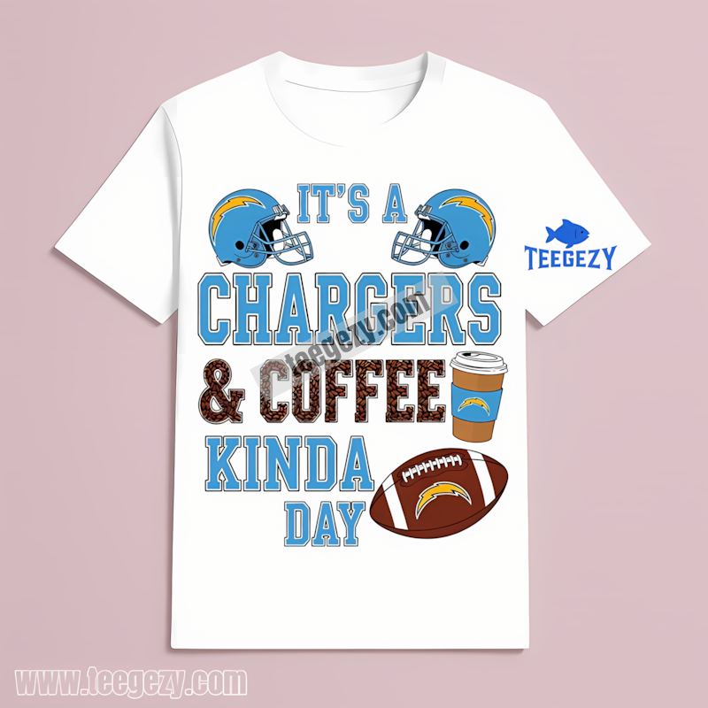 Coffee Kinda Day With Los Angeles Chargers Vintage T-Shirt Coffee Kinda Day With Los Angeles Chargers Vintage T-Shirt