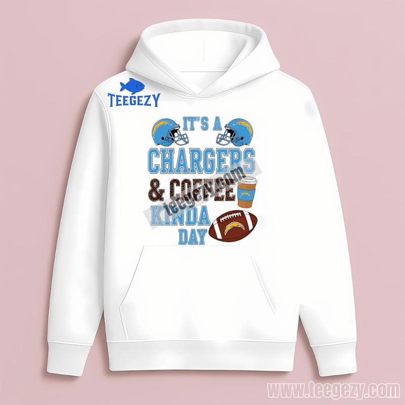 Coffee Kinda Day With Los Angeles Chargers Vintage Hoodie Coffee Kinda Day With Los Angeles Chargers Vintage Hoodie