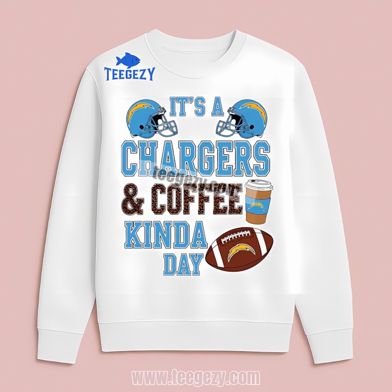 Coffee Kinda Day With Los Angeles Chargers Vintage Long Sleeve Coffee Kinda Day With Los Angeles Chargers Vintage Long Sleeve