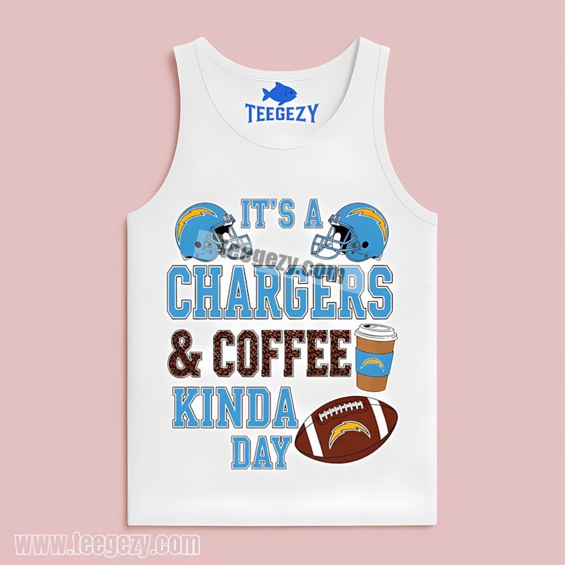 Coffee Kinda Day With Los Angeles Chargers Vintage Tanktop Coffee Kinda Day With Los Angeles Chargers Vintage Tanktop