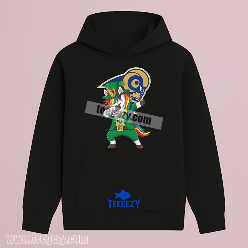 Dabbing Unicorn Vs Los Angeles Rams St Patricks Day Hoodie Dabbing Unicorn Vs Los Angeles Rams St Patricks Day Hoodie