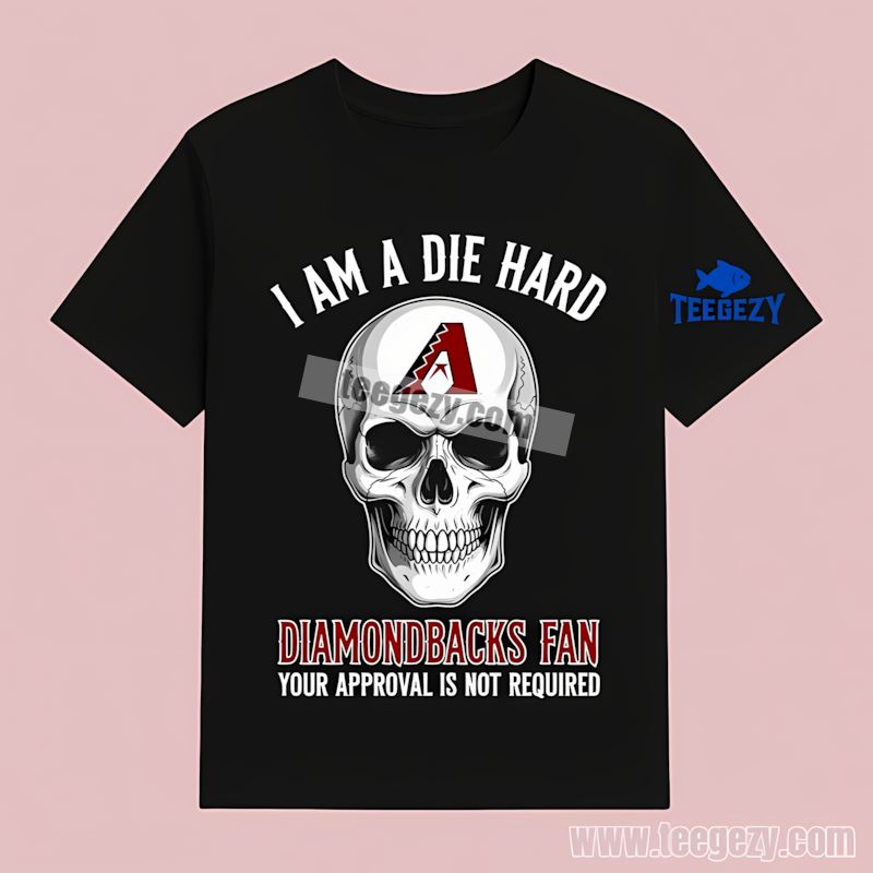 Die Hard Arizona Diamondbacks Fan Skull Retro T-Shirt Die Hard Arizona Diamondbacks Fan Skull Retro T-Shirt