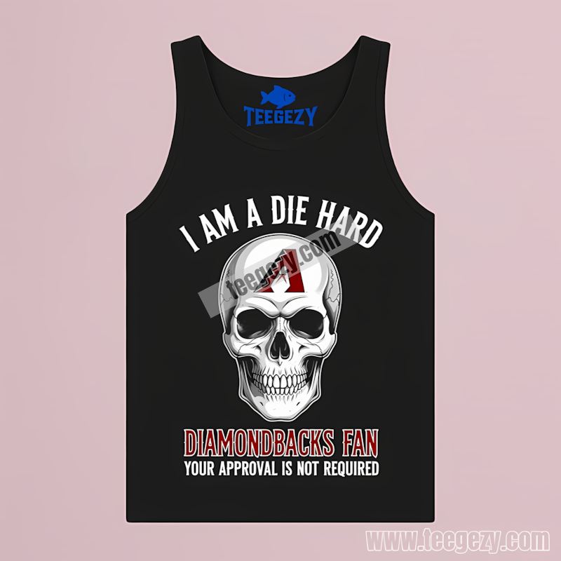 Die Hard Arizona Diamondbacks Fan Skull Retro Tanktop Die Hard Arizona Diamondbacks Fan Skull Retro Tanktop