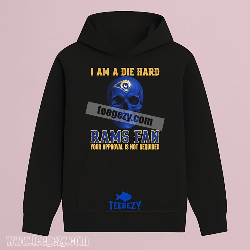 Die Hard Los Angeles Rams Fan Skull Design Graphic Hoodie Die Hard Los Angeles Rams Fan Skull Design Graphic Hoodie