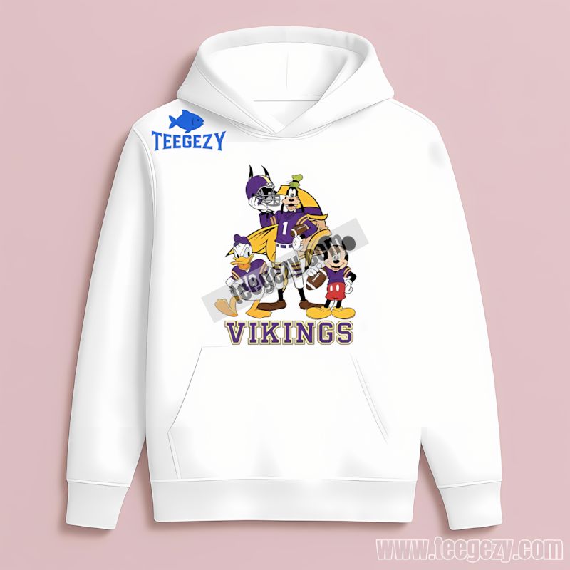 Disney Mickey Donald Goofy Minnesota Vikings Hoodie Disney Mickey Donald Goofy Minnesota Vikings Hoodie