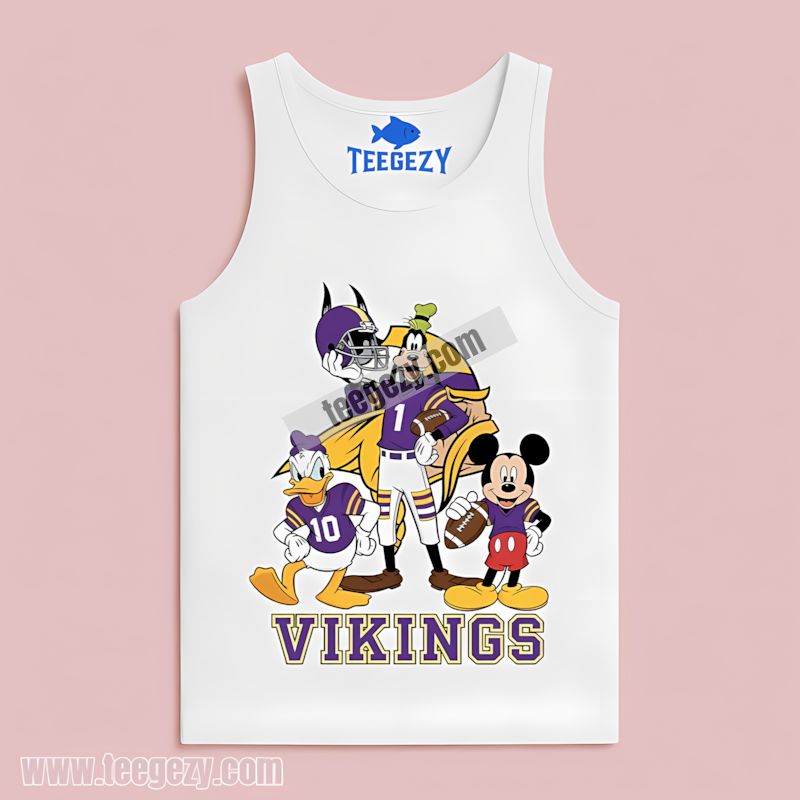 Disney Mickey Donald Goofy Minnesota Vikings Tanktop Disney Mickey Donald Goofy Minnesota Vikings Tanktop