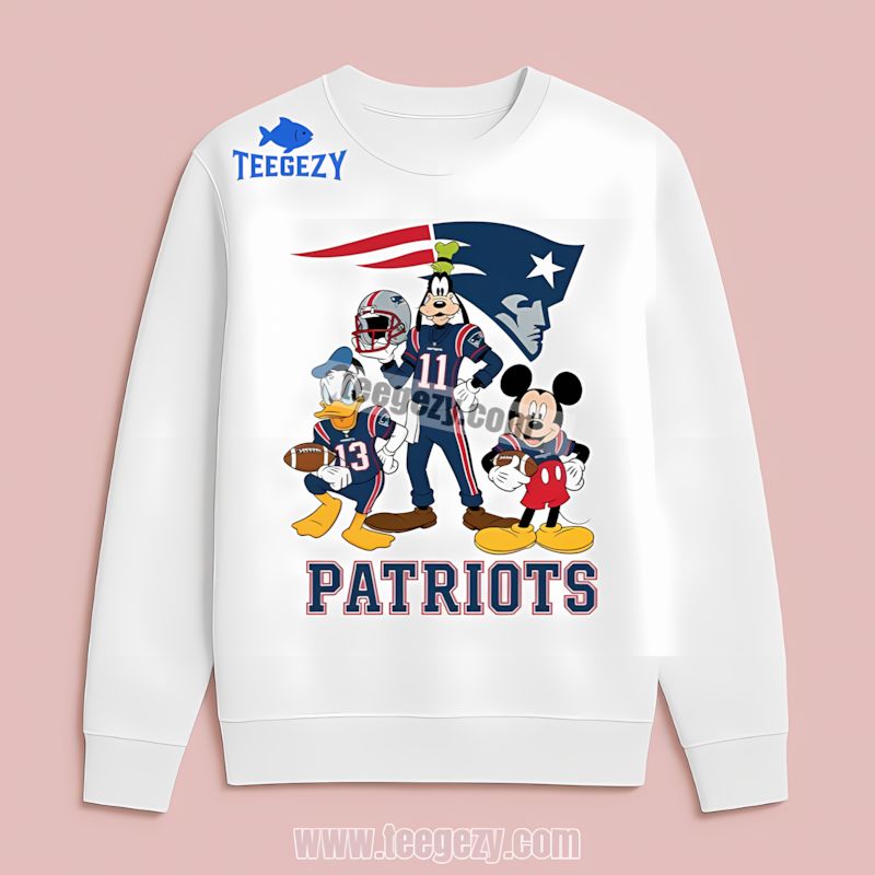 Disney Mickey Donald Goofy New England Patriots Long Sleeve Long Sleeve Disney Mickey Donald Goofy New England Patriots Long Sleeve Long Sleeve