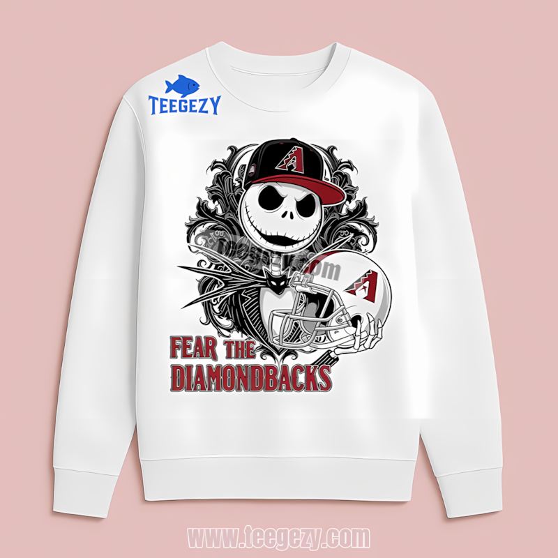 Fear The Arizona Diamondbacks Jack Skellington Sports Long Sleeve Fear The Arizona Diamondbacks Jack Skellington Sports Long Sleeve