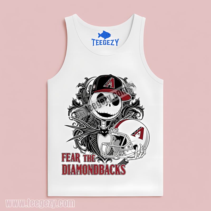 Fear The Arizona Diamondbacks Jack Skellington Sports Tanktop Fear The Arizona Diamondbacks Jack Skellington Sports Tanktop