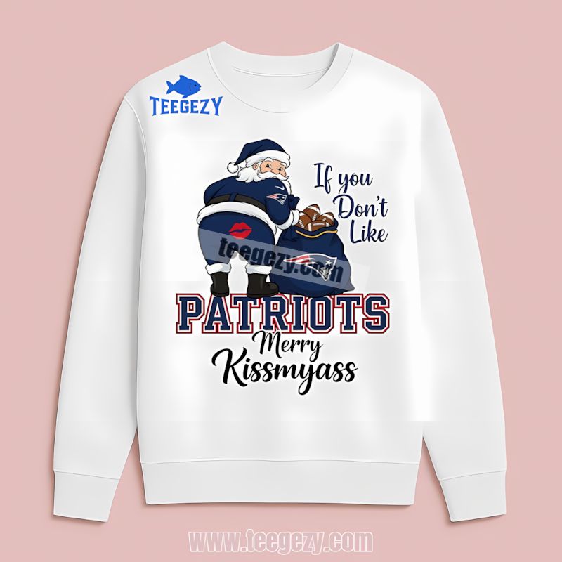 Funny Merry Kissmyass Santa New England Patriots Adults Long Sleeve Funny Merry Kissmyass Santa New England Patriots Adults Long Sleeve