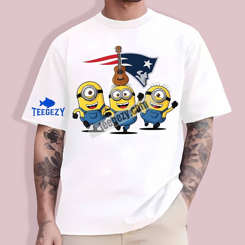 Funny Minions Design New England Patriots Soft T-Shirt Funny Minions Design New England Patriots Soft T-Shirt