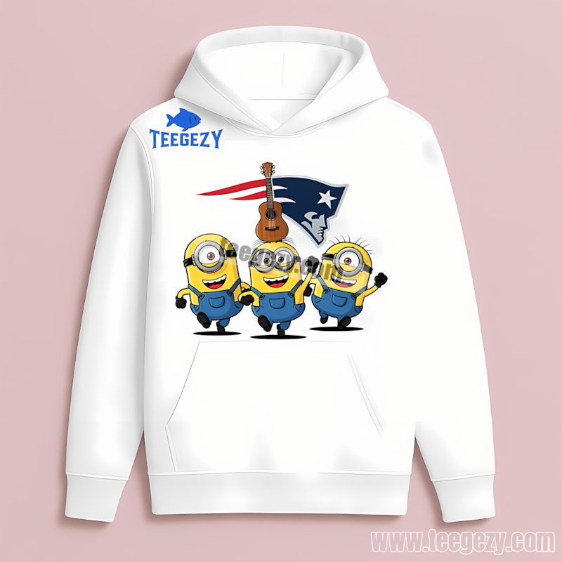 Funny Minions Design New England Patriots Soft Hoodie Funny Minions Design New England Patriots Soft Hoodie