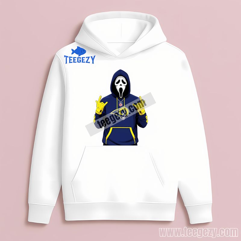 Ghostface Horror Style Los Angeles Rams Spooky Fan Hoodie Ghostface Horror Style Los Angeles Rams Spooky Fan Hoodie