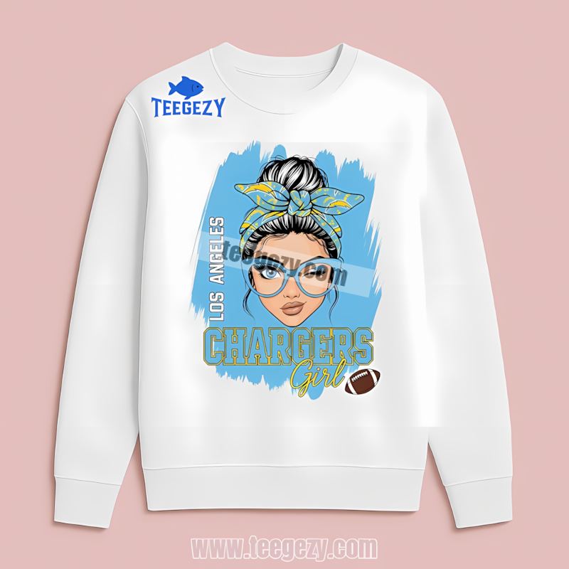Girl Fan Of Los Angeles Chargers Cotton Long Sleeve Girl Fan Of Los Angeles Chargers Cotton Long Sleeve