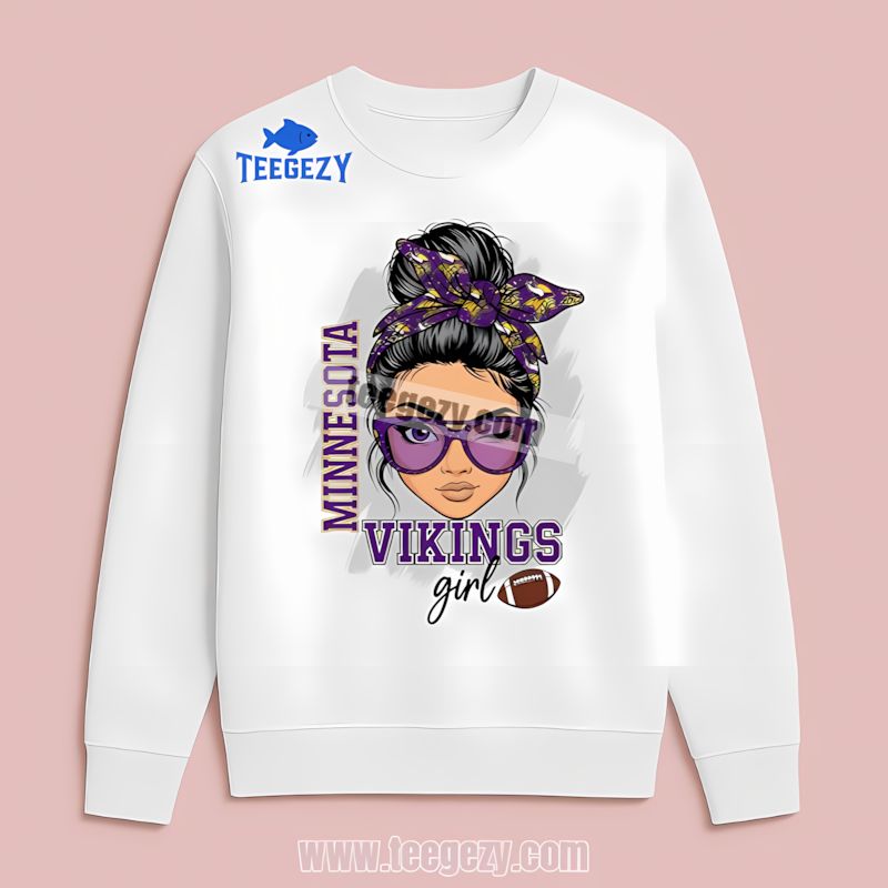 Girl Proud Fan Design Minnesota Vikings Long Sleeve Girl Proud Fan Design Minnesota Vikings Long Sleeve