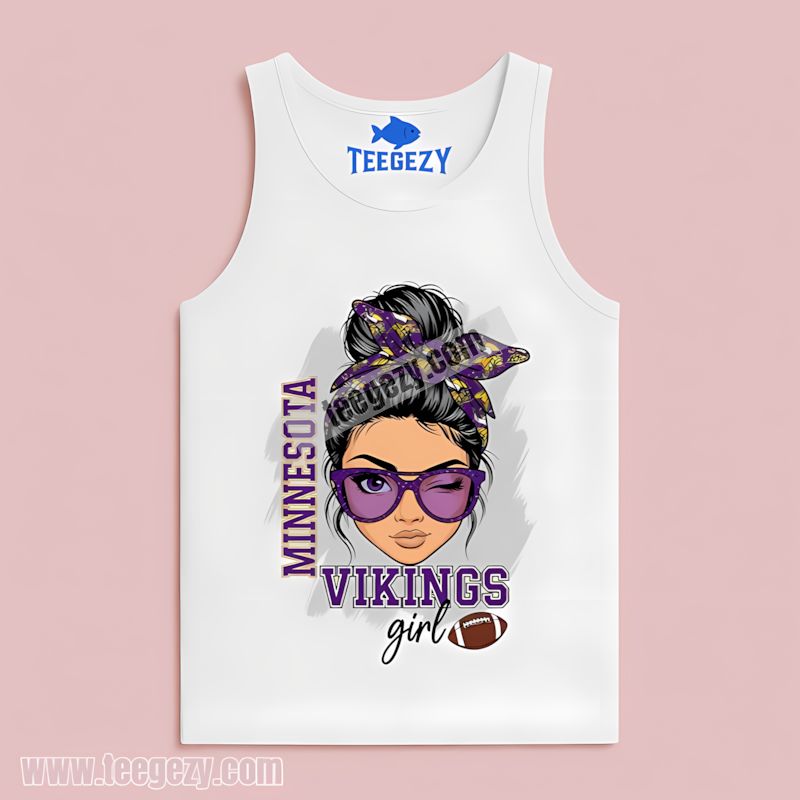 Girl Proud Fan Design Minnesota Vikings Tanktop Girl Proud Fan Design Minnesota Vikings Tanktop
