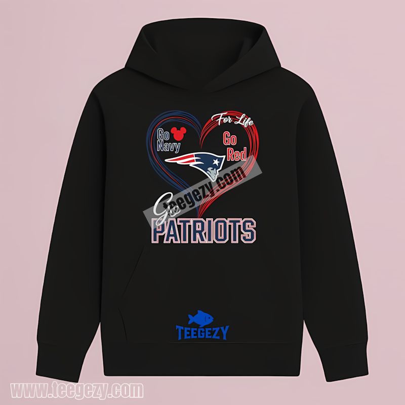Go Navy Go Gold Heart New England Patriots Funny THoodie Go Navy Go Gold Heart New England Patriots Funny THoodie