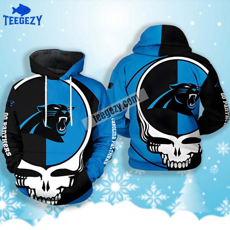 Grateful Dead Carolina Panthers Black Blue 3D Cool Hoodie Grateful Dead Carolina Panthers Black Blue 3D Cool Hoodie
