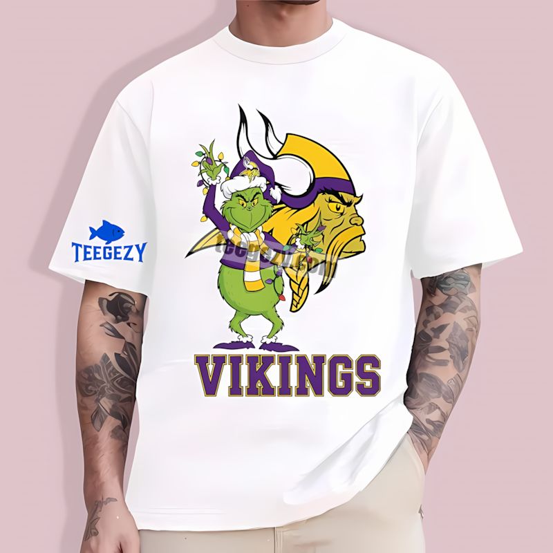 Grinch Christmas Edition Minnesota Vikings Fan T-Shirt Grinch Christmas Edition Minnesota Vikings Fan T-Shirt