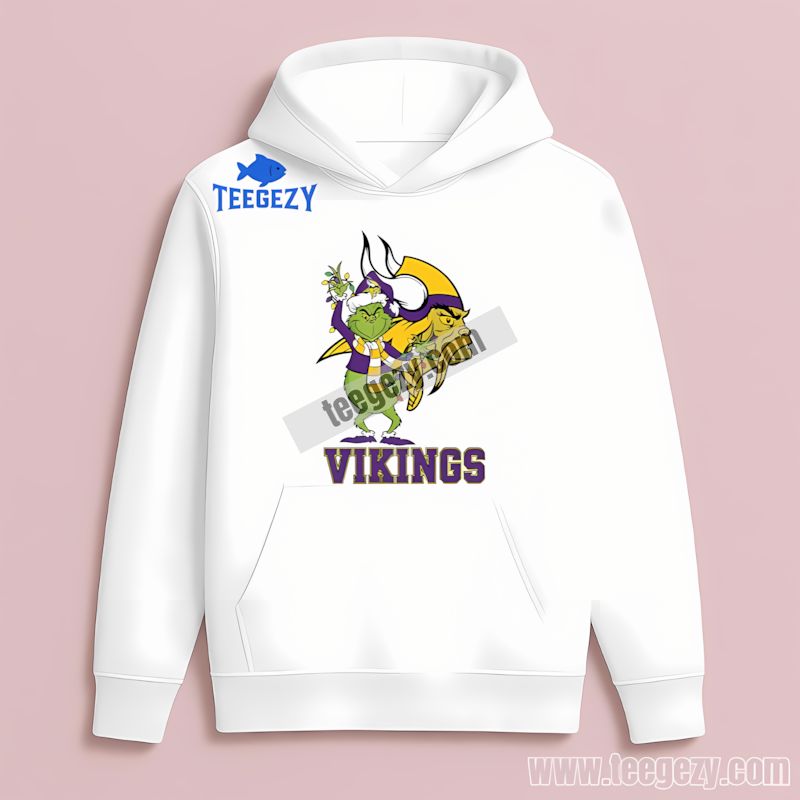 Grinch Christmas Edition Minnesota Vikings Fan Hoodie Grinch Christmas Edition Minnesota Vikings Fan Hoodie
