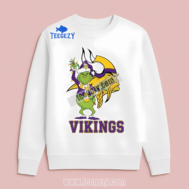 Grinch Christmas Edition Minnesota Vikings Fan Long Sleeve Grinch Christmas Edition Minnesota Vikings Fan Long Sleeve