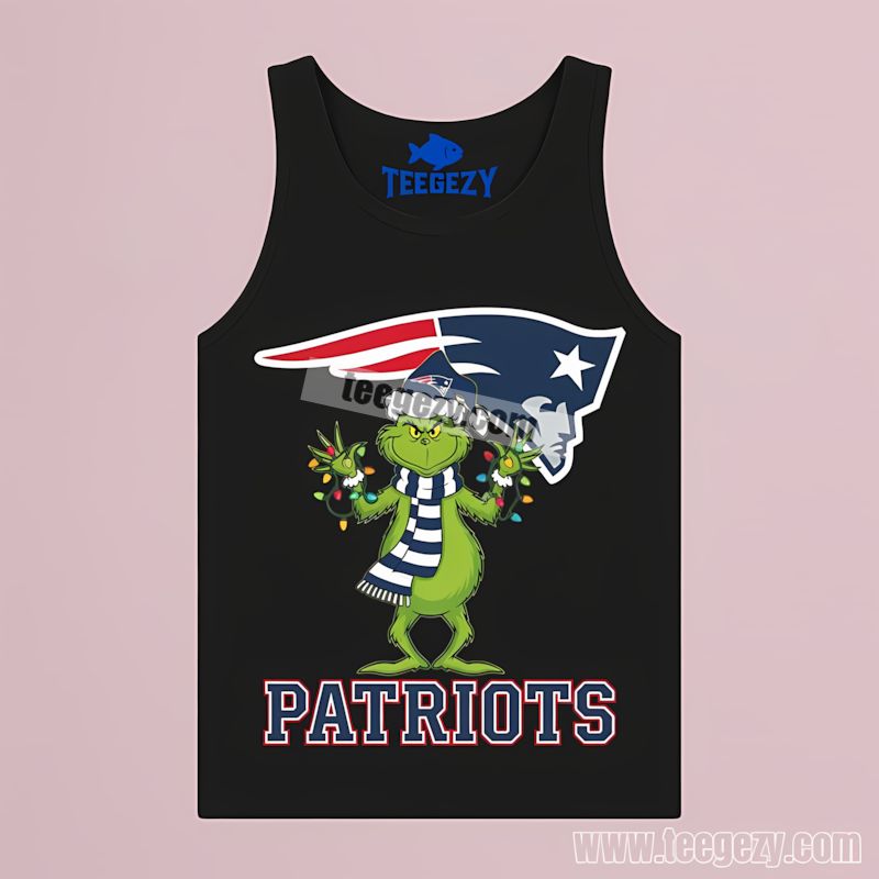 Grinch Christmas Humor New England Patriots Cotton Tanktop Grinch Christmas Humor New England Patriots Cotton Tanktop