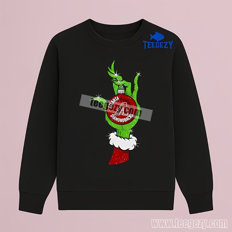 Grinch Hand Holding Arizona Diamondbacks Ornament Cotton Long Sleeve Grinch Hand Holding Arizona Diamondbacks Ornament Cotton Long Sleeve