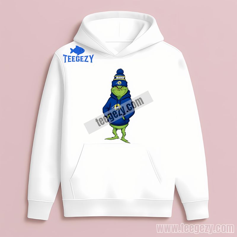 Grinch In A Los Angeles Rams Hoodie Christmas Style Hoodie Grinch In A Los Angeles Rams Hoodie Christmas Style Hoodie
