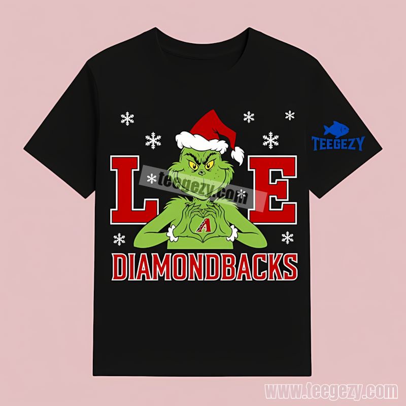 Grinch Love Arizona Diamondbacks Christmas Color T-Shirt Grinch Love Arizona Diamondbacks Christmas Color T-Shirt