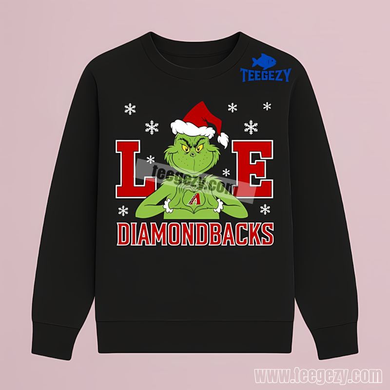 Grinch Love Arizona Diamondbacks Christmas Color Long Sleeve Grinch Love Arizona Diamondbacks Christmas Color Long Sleeve