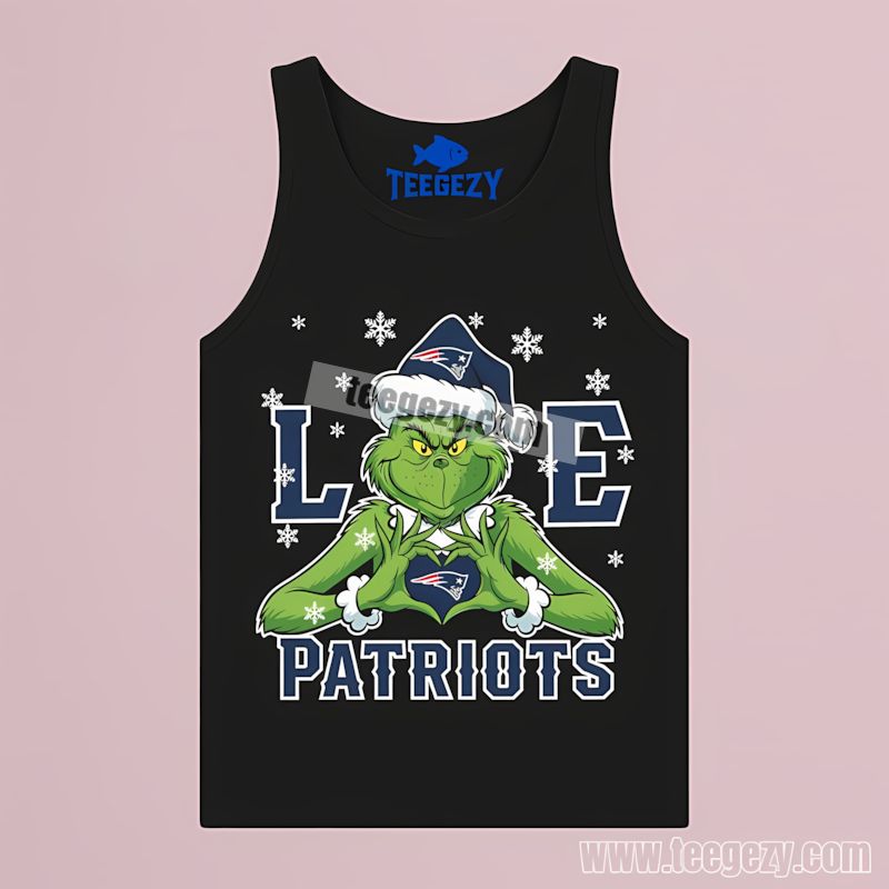Grinch Love For New England Patriots Christmas Spirit Tanktop Grinch Love For New England Patriots Christmas Spirit Tanktop