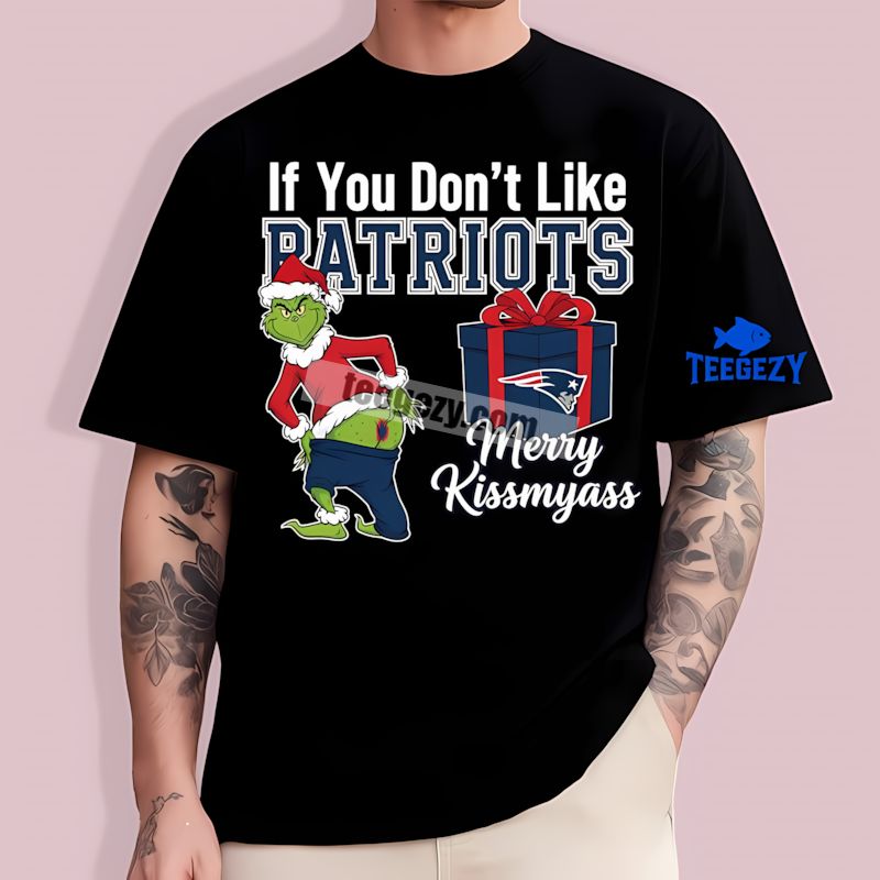 Grinch Merry Kissmyass New England Patriots Fan Gift T-Shirt Grinch Merry Kissmyass New England Patriots Fan Gift T-Shirt