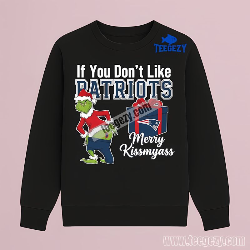 Grinch Merry Kissmyass New England Patriots Fan Gift Long Sleeve Grinch Merry Kissmyass New England Patriots Fan Gift Long Sleeve