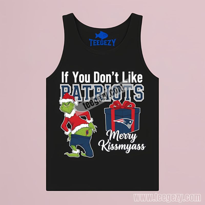 Grinch Merry Kissmyass New England Patriots Fan Gift Tanktop Grinch Merry Kissmyass New England Patriots Fan Gift Tanktop