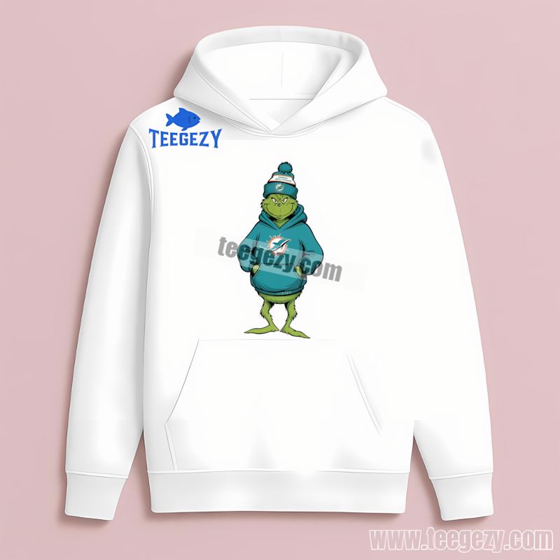 Grinch Wearing Miami Dolphins Hoodie Vintage Hoodie Grinch Wearing Miami Dolphins Hoodie Vintage Hoodie
