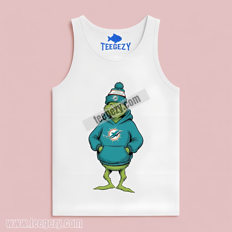 Grinch Wearing Miami Dolphins Hoodie Vintage Tanktop Grinch Wearing Miami Dolphins Hoodie Vintage Tanktop