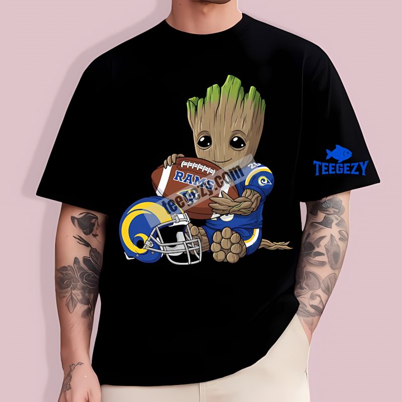 Groot Football Fan Los Angeles Rams Long Sleeve T-Shirt Groot Football Fan Los Angeles Rams Long Sleeve T-Shirt