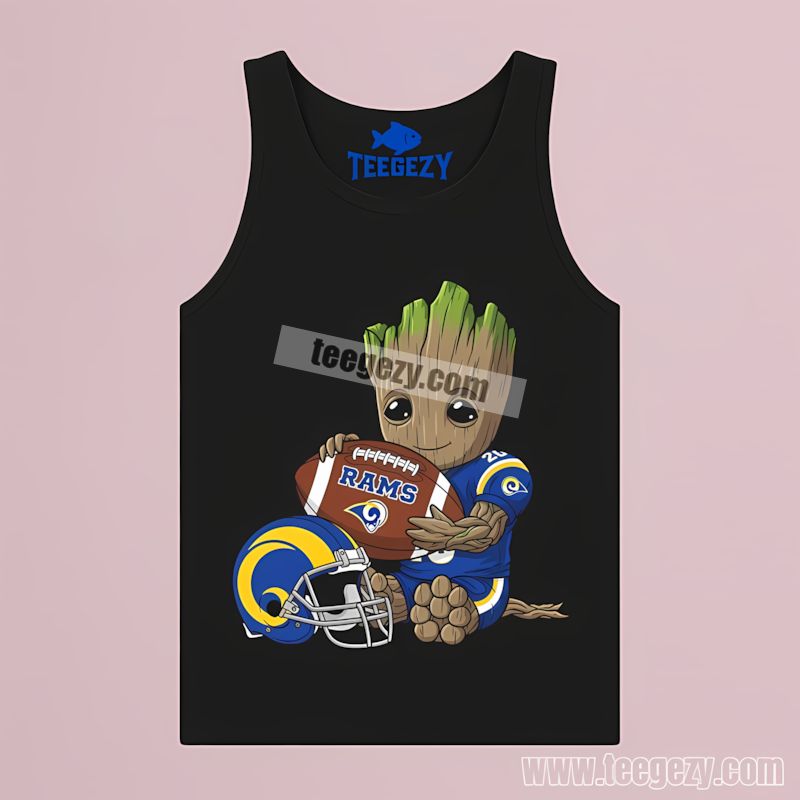 Groot Football Fan Los Angeles Rams Long Sleeve Tanktop Groot Football Fan Los Angeles Rams Long Sleeve Tanktop