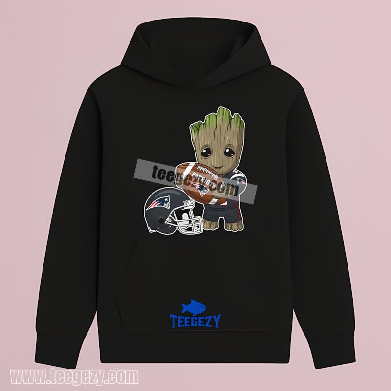 Groot Holding Football New England Patriots Dri Fit Hoodie Groot Holding Football New England Patriots Dri Fit Hoodie