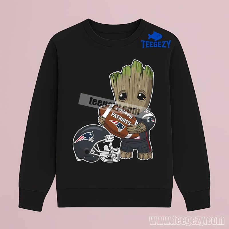 Groot Holding Football New England Patriots Dri Fit Long Sleeve Groot Holding Football New England Patriots Dri Fit Long Sleeve