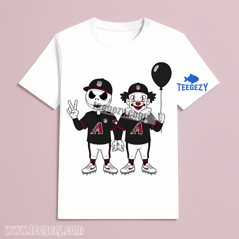 Halloween Arizona Diamondbacks Jack Skellington Pennywise Trendy T-Shirt Halloween Arizona Diamondbacks Jack Skellington Pennywise Trendy T-Shirt