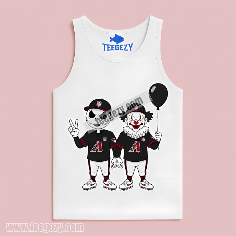 Halloween Arizona Diamondbacks Jack Skellington Pennywise Trendy Tanktop Halloween Arizona Diamondbacks Jack Skellington Pennywise Trendy Tanktop