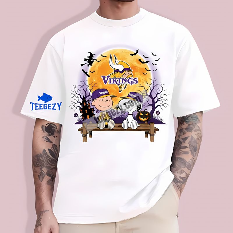 Halloween Charlie Brown Snoopy Minnesota Vikings T-Shirt Halloween Charlie Brown Snoopy Minnesota Vikings T-Shirt
