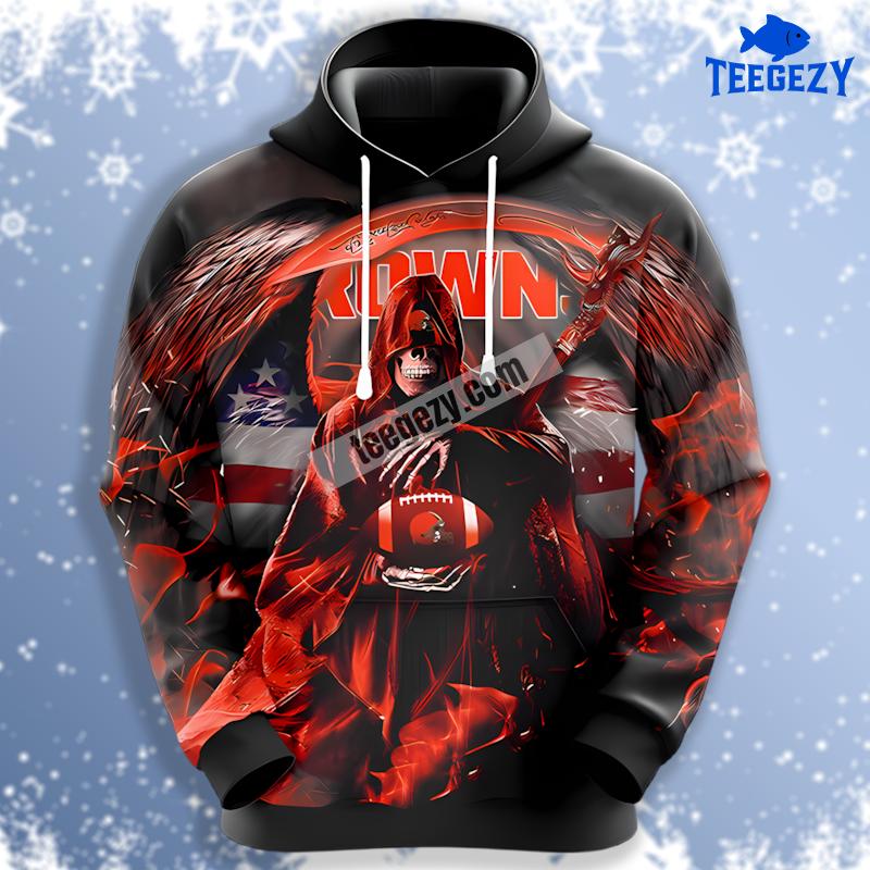 Halloween Death Hold Cleveland Browns Ball Black 3D Print Hoodie Halloween Death Hold Cleveland Browns Ball Black 3D Print Hoodie