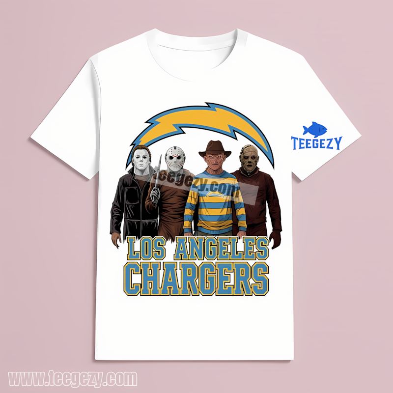 Halloween Horror Killers Los Angeles Chargers Unisex T-Shirt Halloween Horror Killers Los Angeles Chargers Unisex T-Shirt