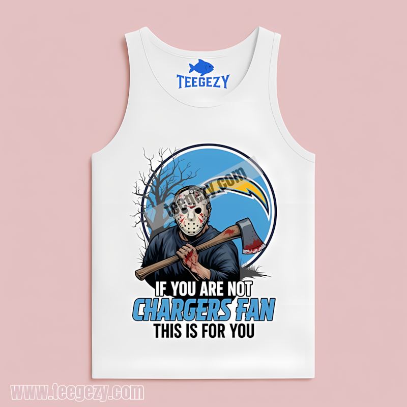 Halloween Jason Voorhees Los Angeles Chargers Color Tanktop Halloween Jason Voorhees Los Angeles Chargers Color Tanktop