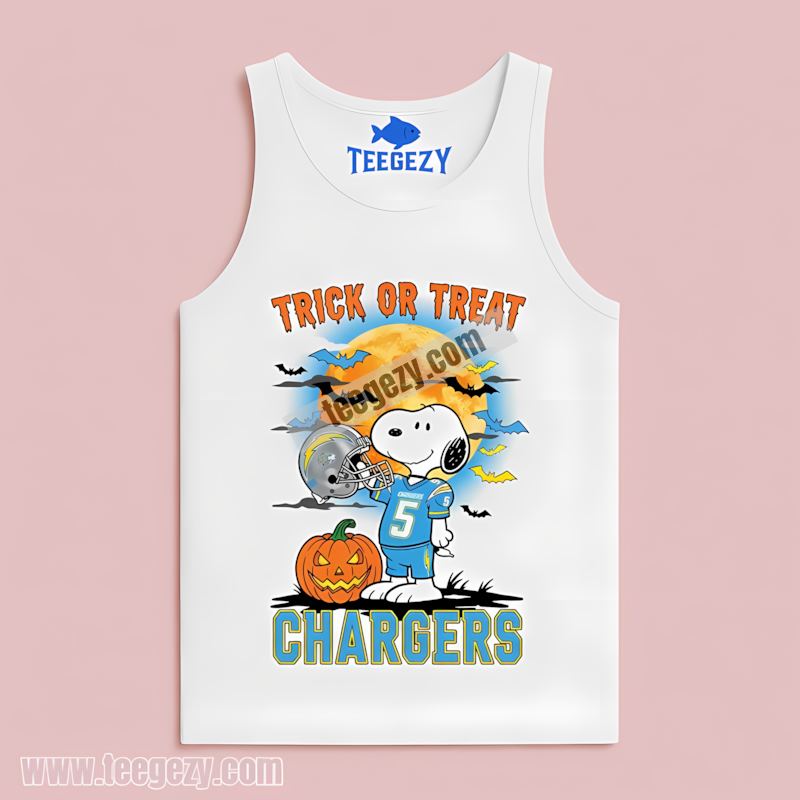 Halloween Snoopy Trick Or Treat Los Angeles Chargers Retro Tanktop Halloween Snoopy Trick Or Treat Los Angeles Chargers Retro Tanktop