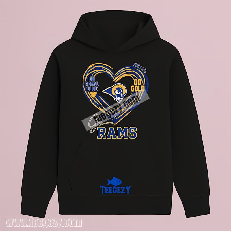 Heart Go Royal Blue Go Gold Los Angeles Rams Hoodie Heart Go Royal Blue Go Gold Los Angeles Rams Hoodie